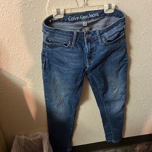 Calvin Klein blue jeans